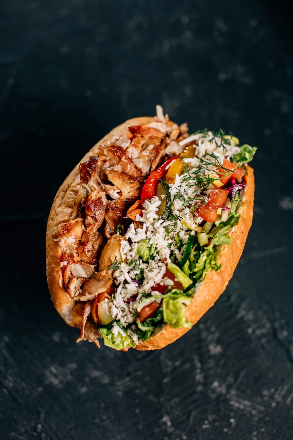 Gyros w bułce Piggy Grill Dźwirzyno